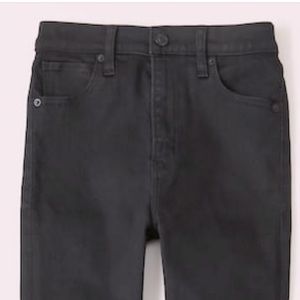 Black A&F mid rise super skinny jeans. Like new